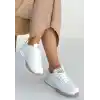 Tawen Beyaz Cilt Bağcıklı Spor Ayakkabı