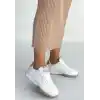 Tawen Beyaz Cilt Bağcıklı Spor Ayakkabı