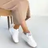 Tawen Beyaz Cilt Bağcıklı Spor Ayakkabı