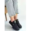 Tawen Siyah Cilt Bağcıklı Spor Ayakkabı