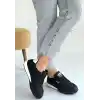 Tawen Siyah Cilt Bağcıklı Spor Ayakkabı