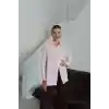 Tek cepli müslin gömlek pembe pt
