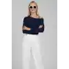 Tek Omuz İpli Bluz Lacivert T4328