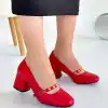 Tino Kırmızı Cilt Topuklu Ayakkabı