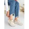 Tone Bej Cilt Bağcıklı Spor Ayakkabı
