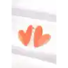 Turuncu Renk Mineli Kalp Küpe