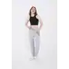 Üç İplik Basic Lastikli Eşofman Pantolon - Gri