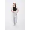 Üç İplik Basic Lastikli Eşofman Pantolon - Gri