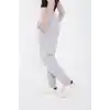 Üç İplik Basic Lastikli Eşofman Pantolon - Gri