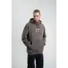 Üç İplik Kapşonlu Dijital Patchli SweatShirt - Füme