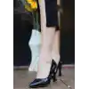 Ulba Siyah Rugan Stiletto Ayakkabı