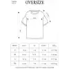 Unisex Bisiklet Yaka Baskılı Double Oversize T-Shirt - Beyaz