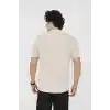Unisex Bisiklet Yaka Slim fit T-Shirt- Bej