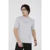 Unisex Bisiklet Yaka Slim fit T-Shirt- Boyalı Gri
