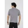 Unisex Bisiklet Yaka Slim fit T-Shirt- Gri