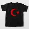 Unisex Çocuk Baskılı T-Shirt - Siyah