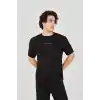 Unisex Jakar Kumaş Slim Fit T-Shirt - Siyah