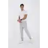 Unisex Kışlık Üç İplik Lastikli Eşofman Pantolon - Gri