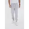 Unisex Kışlık Üç İplik Lastikli Eşofman Pantolon - Gri