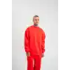Uzun Kol Bisiklet Yaka Basic SweatShirt - Kırmızı