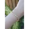 Vip Seri Pirinç Zirkon Taşlı Gold Renk Damla Model Bileklik