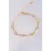 Vip Seri Pirinç Zirkon Taşlı Gold Renk Halley Model Bileklik