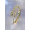 VIP Seri Yılan Model Gold Renk Kadın Kelepçe Bileklik