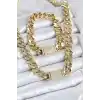 Xuping Gurmet Gold Renk Kolye ve Bileklik Seti