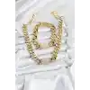 Xuping Gurmet Gold Renk Kolye ve Bileklik Seti