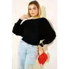 Yarasa Kol Salaş Bluz siyah T4273