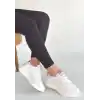 Yejja Beyaz Cilt Bağcıklı Spor Ayakkabı
