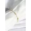 Yılan Model Zirkon Taşlı Gold Renk Pirinç Su Yolu Kadın Bileklik