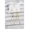 Yıldız Model Gold Renk Pirinç Sallantılı Kadın Küpe