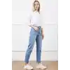 Yüksek bel mom jean pantolon
