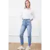 Yüksek bel mom jean pantolon