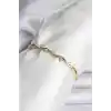 Zikzak Model Pirinç Gold Renk Bileklik