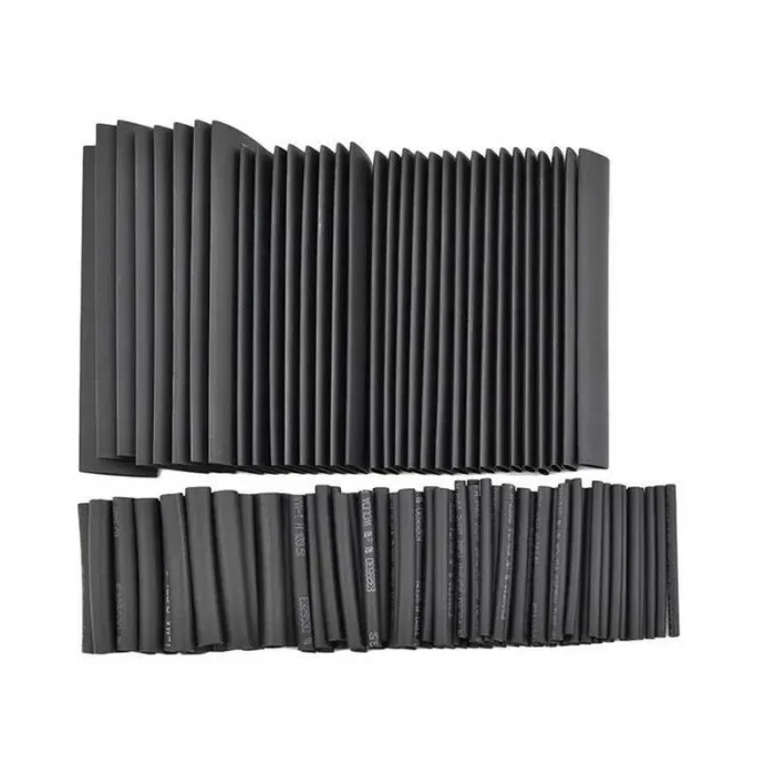 127 Adet Isı Shrink Makaron Seti – Siyah Renk Farklı Boylar