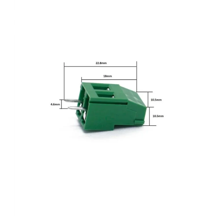 2 Pin Klemens 5.08 mm - Yeşil