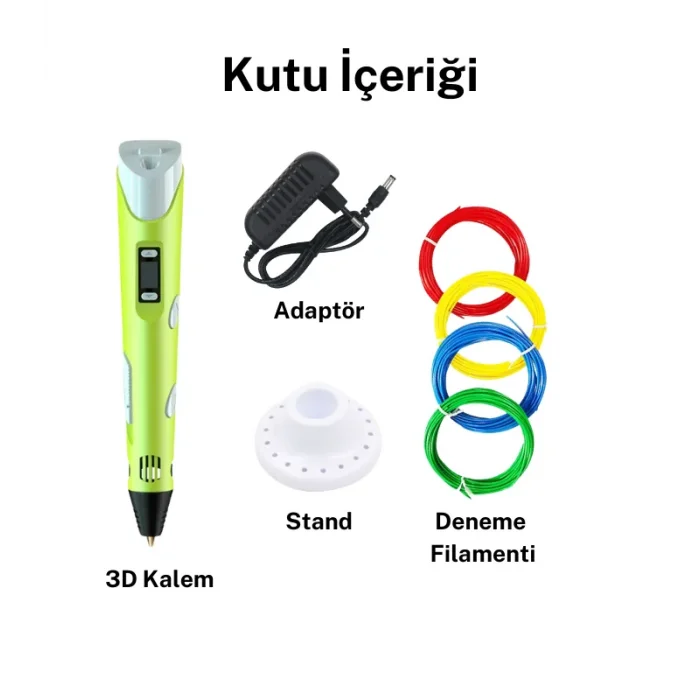 3D Kalem Yazıcı - Sarı - Filament Hediyeli