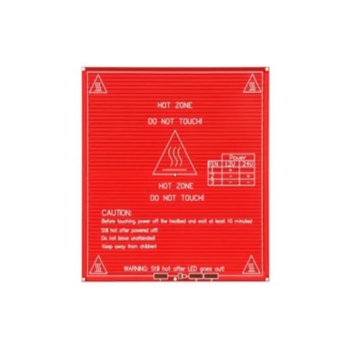 3D Yazıcı 12V/24V MK2B Isıtıcı Tabla - 214x214mm - Termistörlü