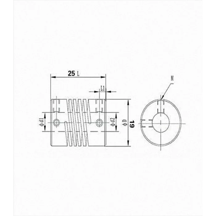 3D Yazıcı 5x8 mm Esnek Kaplin(Gri)