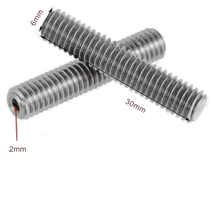 3D Yazıcı E3D V5 M6x30mm Barel - 1.75mm Teflon Borulu