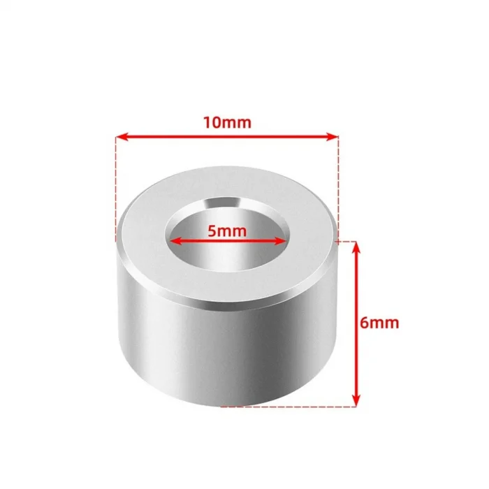 5x10x6mm Spacer - Alüminyum Burç - 3D Yazıcı Uyumlu