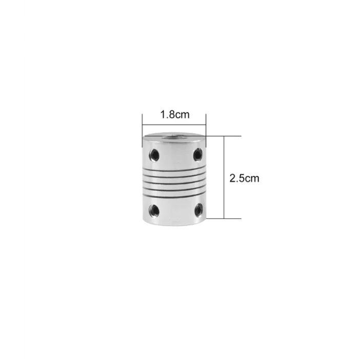 5x5x25mm Esnek Kaplin - 3D Yazıcı/CNC Uyumlu