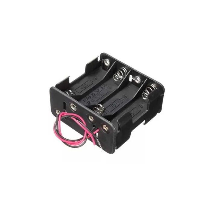 8li AA Kablolu Pil Yuvası - Çift Taraflı - Seri Bağlantılı