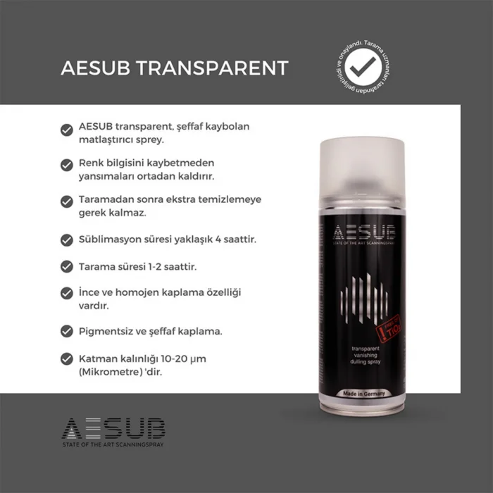 AESUB Şeffaf Tarama Spreyi - 400 ml