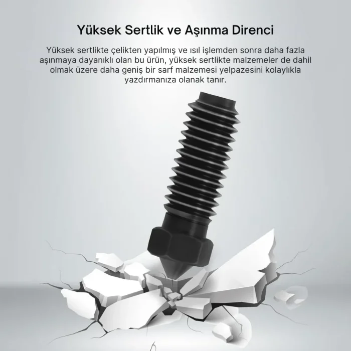 Anycubic Kobra S1/S1 Combo 0.8 mm Sertleştirilmiş Çelik Nozzle