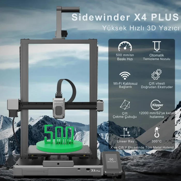 Artillery® Sidewinder X4 Plus 3D Yazıcı