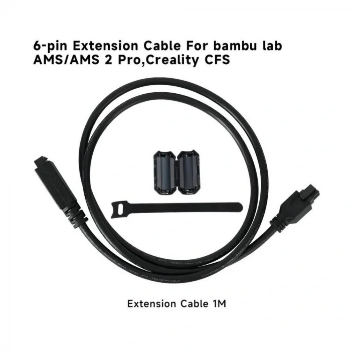 Bambu Lab AMS 6-pin Extension Kablo – AMS / AMS Pro / Creality CFS Uyumlu (1 Metre)