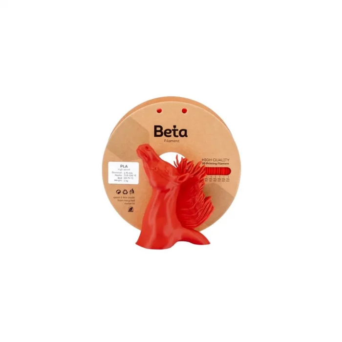 BETA Koyu Kırmızı PLA High-Speed Filament - 1.75mm - 1 Kg